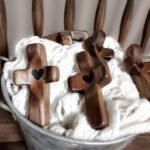 Set of 5 White Peachwood Heart Cross â€“ Multi-functional Spiritual Symbols for Home and Office, Religious, Ornaments Mini - Image 4