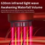 Dark Gray Luxury Red-Light Therapy Electric Scalp Massager Comb with Liquid Applicator - 3 Modes Vibration for Hair Growth & Relaxation - Image 2