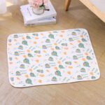 2-Pack Green Dinosaur Pet Summer Cooling Latex Pad (XL Size: 70*50cm) - Breathable Ice Silk & Latex-Filled Dog Bed Cat Sleeping Mat with Non-Slip Base