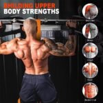 Orange (150lb)Heavy Duty Pull-Up Assist Strap System With Foam Handles - Adjustable Resistance Trainer for Pull-Ups and Home Gym Workouts - Image 2
