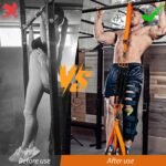 Orange (225lb)Heavy Duty Pull-Up Assist Strap System With Foam Handles - Adjustable Resistance Trainer for Pull-Ups and Home Gym Workouts - Image 4