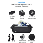 Yellow RFID Blocking Slim Anti-Theft Fanny Pack for Outdoor Travel - Hidden Money Belt for Passport, Documents & Cash - Image 2