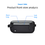 Blue RFID Blocking Slim Anti-Theft Fanny Pack for Outdoor Travel - Hidden Money Belt for Passport, Documents & Cash - Image 4