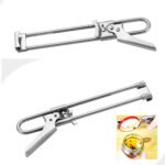 2-Pack Adjustable Stainless Steel Jar Opener and Bottle Cap Remover - Universal Lid Gripper for Sauces and Tough Jar Caps - Image 2