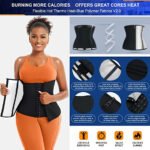 Silver Ion Sauna Waist Trainer for Women(Size M) - 2-in-1 Zipper and Hook/Eye Sweat-Wicking Sports Girdle, Postpartum Fitness Shapewear - Image 3