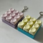 2-Pack Red Mechanical 9-Keyboard Fingertip Toy Keychain - Key Pressure Relief, PVC Fingertip Toy - Image 2