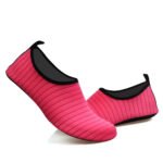 #44/45 Rose Red Quick-Dry Aqua Beach Water Shoes for Men and Women - Slip-On Lightweight Breathable Barefoot Swim Socks - Image 2