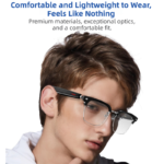 Black Comfortable AI Smart Anti-Blue Light Half-Rimmed Glasses - Lightweight, Stereo Audio, Clear Noise Reduction, All-Day Wear - Image 4
