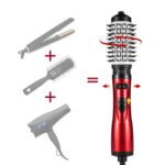 2-in-1 Grey Automatic Rotating Hot Air Styler(38/50mm Curling Barrel) - Multifunctional Hair Dryer Brush, Straightener & Curler with 3 Heat Settings and 360° Bi-directional Rotation - Image 7
