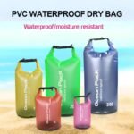 Light Green 10L PVC Waterproof Swimming Bag Bonus with Waterproof Phone Pouch - Roll-Top Floating Dry Gear Bags for Beach, Kayaking & Outdoor Sports - Image 2