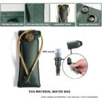 Outdoor Green 3L Hydration Bladder for Running & Cycling - Eco-Friendly PEVA Material Water Reservoir Pack Insert with Bite Valve & 93CM Water Pipe - Image 3