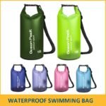 Black 20L PVC Waterproof Swimming Bag Bonus with Waterproof Phone Pouch - Roll-Top Floating Dry Gear Bags for Beach, Kayaking & Outdoor Sports - Image 3