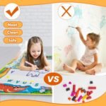 80x60CM World Map Theme Magic Water Doodle Mat - Educational Aqua Canvas, Deluxe 10-Piece Set - Image 4