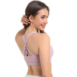 2-Pack Pink High-Support Shockproof Sports Bra(M Size) - Women's Backless Yoga Running Vest with Naked-Feel Comfort (Padded & Wire-Free) - Image 2
