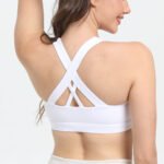 2-Pack White High-Support Shockproof Sports Bra(XXL Size) - Women's Backless Yoga Running Vest with Naked-Feel Comfort (Padded & Wire-Free) - Image 2
