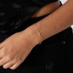 2-Pack Gold Plated Micro-Paved CZ Mini Cross Bracelet - Dainty Adjustable O-Chain Wrist Jewelry(16-21CM)