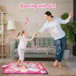 Purple Wireless Kids Electronic Princess Dance Mat & Music Playmat(90x90CM) - 7 Modes Foot Game Pad Toy with Digital Score Display - Image 5