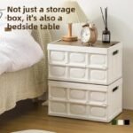 Green Collapsible Medium Standard Storage Box with Wooden Table Top(42x28x23CM) - Car Trunk Organiser for Australian Camping & Home Use - Image 3