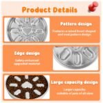 2-Pack Reversible Heavy-Duty 304 Stainless Steel Slow Feeder Bowl(23x23x3.5CM) - Anti-Slip/Tip Pet Dish for Dogs & Cats to Prevent Bloating and Choking - Image 6