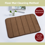 Dark Brown Ultra-Absorbent Non-Slip Thickened Bath Mat(1.8x40x120CM) - Luxurious Durable Soft Floor Rug with Rubber Backing, Hand & Machine Washable Doormat for Bathroom & Entry - Image 5