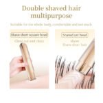 Gold Painless Electric Shaver for Women - USB Rechargeable Bikini Trimmer & Body Hair Remover, Wet & Dry Use - Image 3