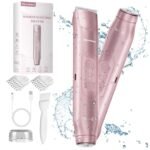 Gold Painless Electric Shaver for Women - USB Rechargeable Bikini Trimmer & Body Hair Remover, Wet & Dry Use - Image 4