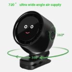 White Portable Stroller Fan with LED Display - Bladeless Safety Clip-On Fan for Baby & Desk (4000mAh, 360 degree Rotation) - Image 5
