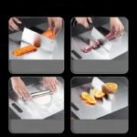 Dual-Sided Stainless Steel Chopping Board - Hygienic & Durable Kitchen Cutting Board for Meat, Veggies & More(28*39cm) - Image 4