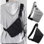 Black Anti-theft Crossbody Sling Bag for Men & Women - Slim, Lightweight Chest Shoulder Pack for Travel & Daily Commute - Image 2