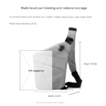 Green Anti-theft Crossbody Sling Bag for Men & Women - Slim, Lightweight Chest Shoulder Pack for Travel & Daily Commute - Image 4