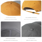 Yellow Premium Pure Cotton Quick-Dry Baseball Cap - Outdoor Sports & Camping Sun Hat, Adjustable Fit(54-62cm) - Image 3