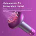 White Electric Meridian Brush Massager - 6-in-1 Handheld Device with Vibration, Microcurrent, and Heat Therapy - Image 2
