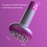 White Electric Meridian Brush Massager - 6-in-1 Handheld Device with Vibration, Microcurrent, and Heat Therapy - Image 4