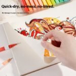 60 Colors Ruibrand Kids Washable Acrylic Markers Set - Non-Toxic, Blendable Art Pens for Students & Artists - Image 3