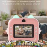 Blue cat Kids Instant Print Camera Zero Ink Digital Video Recorder with 32GB Card and 3 Paper Rolls Portable Rechargeable Toy Gift - Image 3