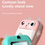 Blue cat Kids Instant Print Camera Zero Ink Digital Video Recorder with 32GB Card and 3 Paper Rolls Portable Rechargeable Toy Gift - Image 6