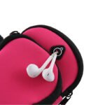 Green Sports Running Armband Bag Water Resistant Phone Pouch with Dual Zipper Pockets Earphone Hole for Gym Jogging Cycling Fits 6.5 Inch Smartphones - Image 5