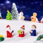 Blue girl 5 Pack Miniature Christmas Figurines DIY Micro Landscape Decoration Accessories Cute Resin Ornaments for Holiday Crafts - Image 4