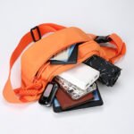 Black Women's Fashion Crossbody Sling Bag Large Capacity Casual Shoulder Bag Waterproof Nylon Waist Pack for Travel Sports - Image 2