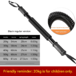 Black Power Twister Bar Upper Body Workout Equipment Chest Expander Arm Strengthener Spring Exerciser for Men Home Gym(20kg) - Image 4