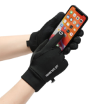 Grey Winter Thermal Gloves for Men Outdoor Cycling Driving Waterproof Touch Screen Warm Fleece Lining Anti-Slip(Size:L) - Image 5