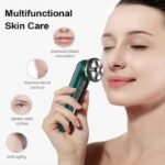 Green 4-in-1 RF EMS Facial Beauty Device Skin Tightening and Lifting Massager with LED Light Therapy Anti-Aging Tool for Home Use - Image 2