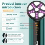 Green 4-in-1 RF EMS Facial Beauty Device Skin Tightening and Lifting Massager with LED Light Therapy Anti-Aging Tool for Home Use - Image 4