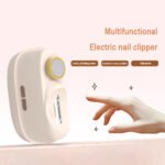 Pink Electric Nail Clipper and Grinder 2-in-1 Automatic Nail Trimmer with LED Light Rechargeable Manicure Tool for Babies Adults and Seniors - Image 2