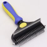 Sapphire blue Pet Grooming Comb â€“ Fine Toothed Side for Hair Removal and Detangling, Ideal for Dogs with Long or Thick Coats in Australia