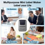 Black Portable Bluetooth Thermal Label Printer â€“ Compact, Ink-Free Mini Label Maker for Home, Office, and Small Business Use in Australia - Image 6