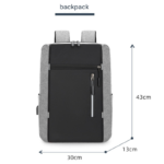 Red 3 Piece Mens Backpack Set with Sling Bag and Pouch USB Charging Port Large Capacity Laptop Daypack Water Resistant Business Travel School Bag - Image 8