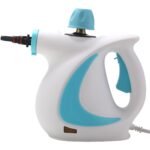 Blue Handheld Steam Cleaner 1050W High Pressure Chemical Free Cleaning Machine with 12 Piece Accessory Set for Kitchen Bathroom Car and Upholstery