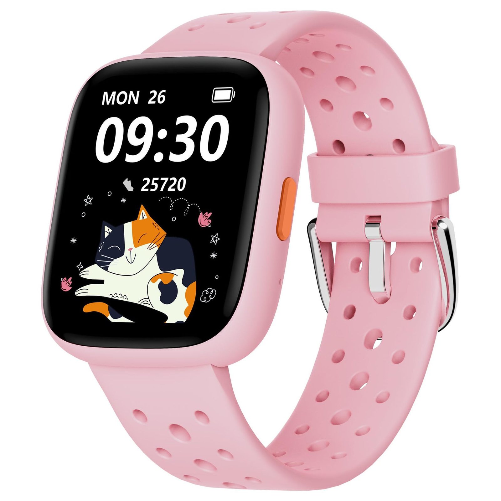 V888-ELOSUNG40777-202512161345-00 Pink Kids Smart Watch Fitness Tracker with Pedometer Heart Rate Monitor and 14 Sport Modes IP68 Waterproof Watch for Boys and Girls - Image 1