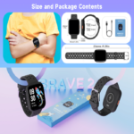 Blue Kids Smart Watch Fitness Tracker with Pedometer Heart Rate Monitor and 14 Sport Modes IP68 Waterproof Watch for Boys and Girls - Image 2